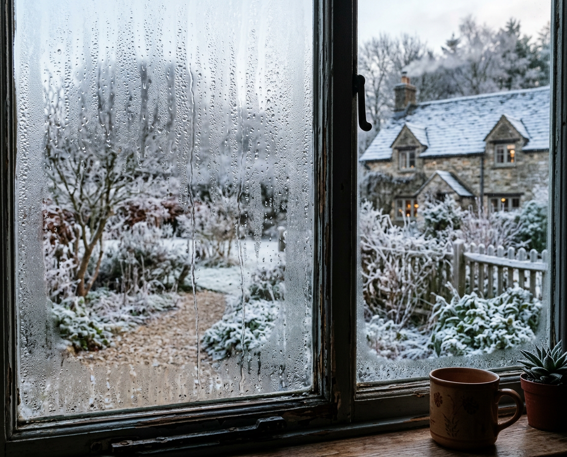 Condensation on window — cold and damp conditions Verity detects